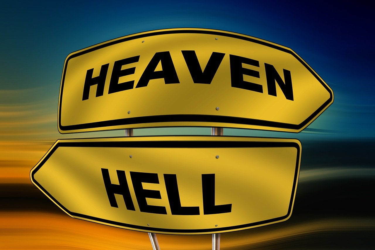 heaven and hell, traffic signs-115393.jpg